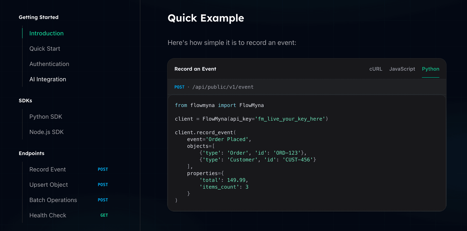Public API & Documentation